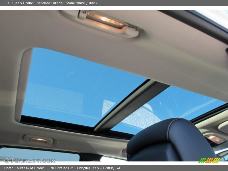 Stone White / Black 2012 Jeep Grand Cherokee Laredo