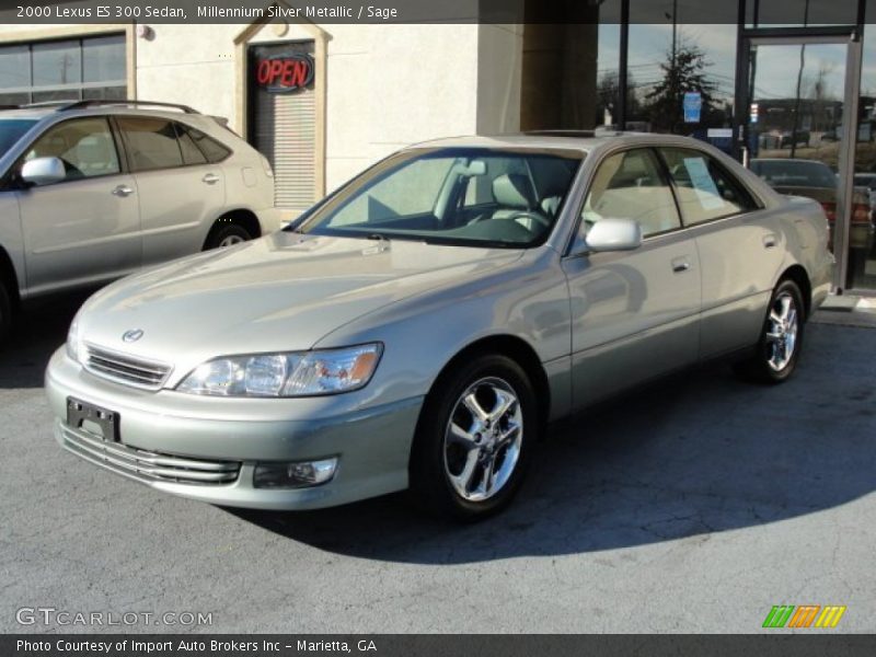 Millennium Silver Metallic / Sage 2000 Lexus ES 300 Sedan