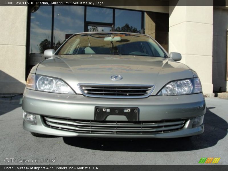 Millennium Silver Metallic / Sage 2000 Lexus ES 300 Sedan