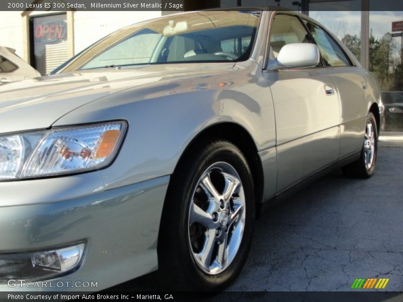 Millennium Silver Metallic / Sage 2000 Lexus ES 300 Sedan