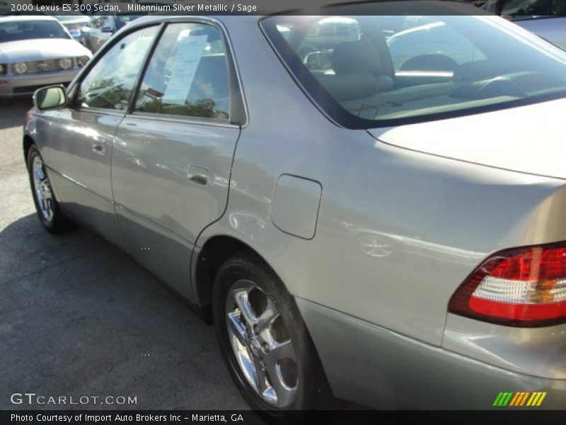Millennium Silver Metallic / Sage 2000 Lexus ES 300 Sedan