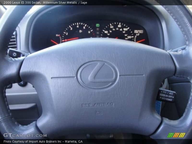 Millennium Silver Metallic / Sage 2000 Lexus ES 300 Sedan