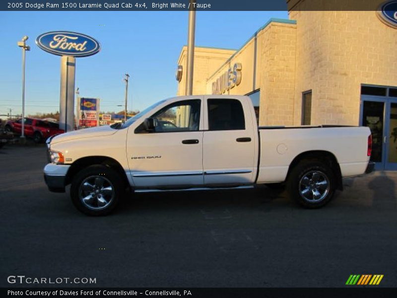 Bright White / Taupe 2005 Dodge Ram 1500 Laramie Quad Cab 4x4