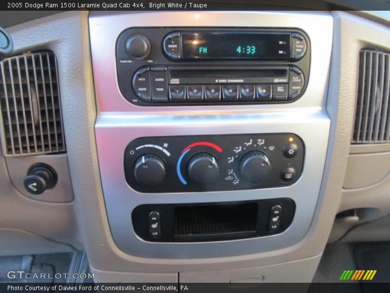 Bright White / Taupe 2005 Dodge Ram 1500 Laramie Quad Cab 4x4