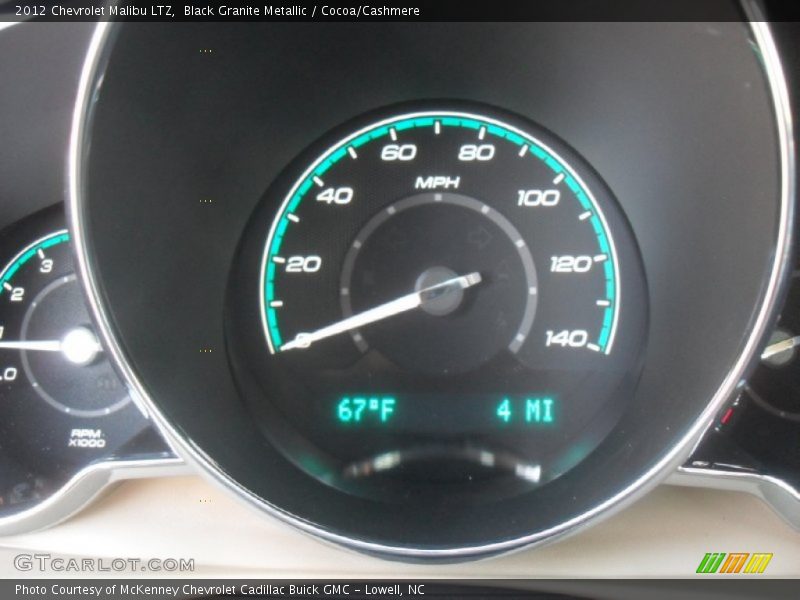 Black Granite Metallic / Cocoa/Cashmere 2012 Chevrolet Malibu LTZ
