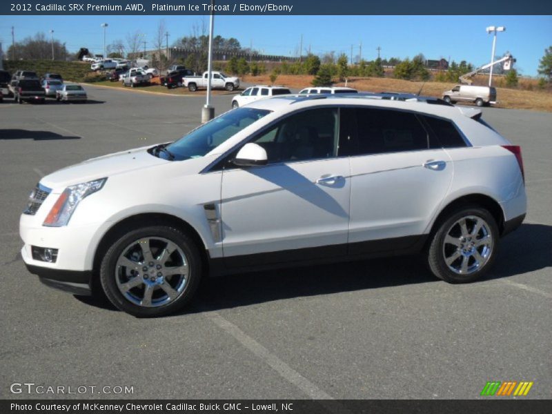 Platinum Ice Tricoat / Ebony/Ebony 2012 Cadillac SRX Premium AWD
