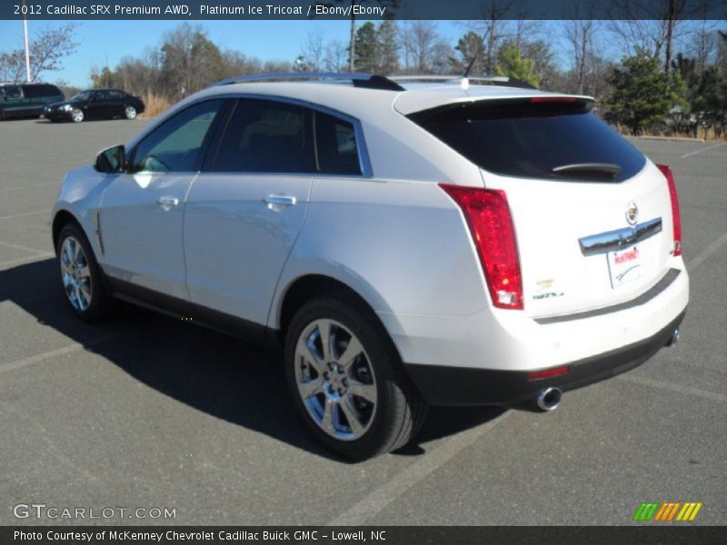 Platinum Ice Tricoat / Ebony/Ebony 2012 Cadillac SRX Premium AWD