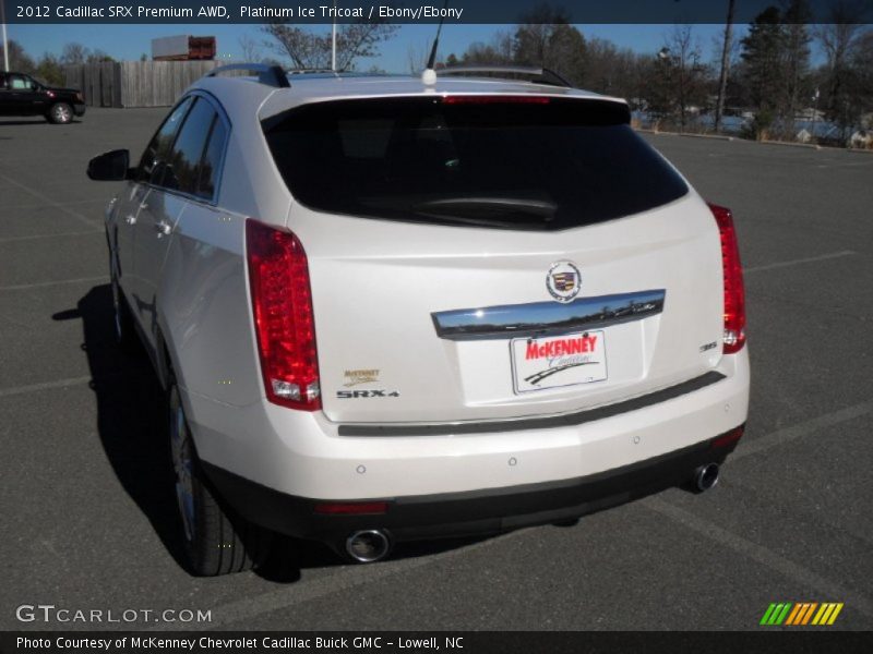 Platinum Ice Tricoat / Ebony/Ebony 2012 Cadillac SRX Premium AWD