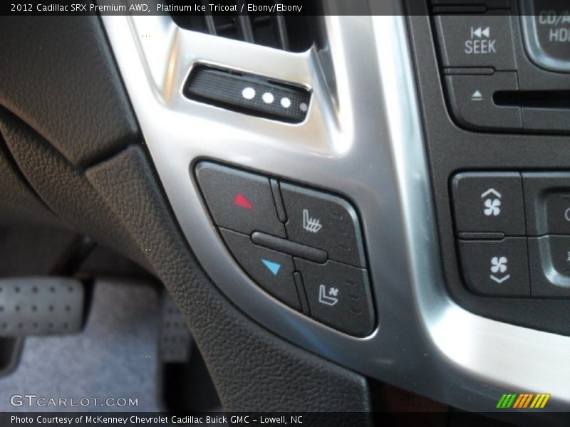 Platinum Ice Tricoat / Ebony/Ebony 2012 Cadillac SRX Premium AWD