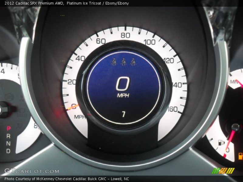Platinum Ice Tricoat / Ebony/Ebony 2012 Cadillac SRX Premium AWD