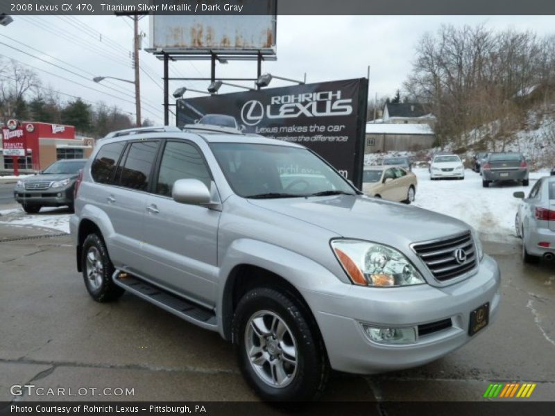Titanium Silver Metallic / Dark Gray 2008 Lexus GX 470