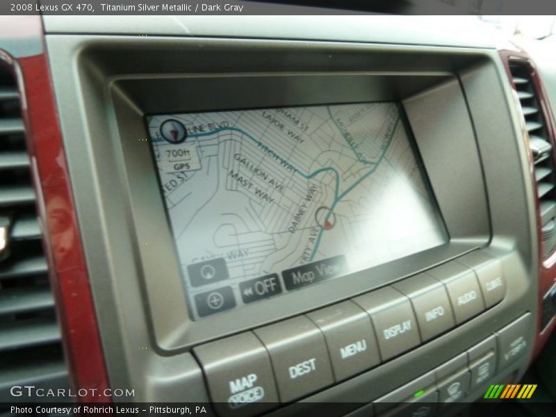 Titanium Silver Metallic / Dark Gray 2008 Lexus GX 470