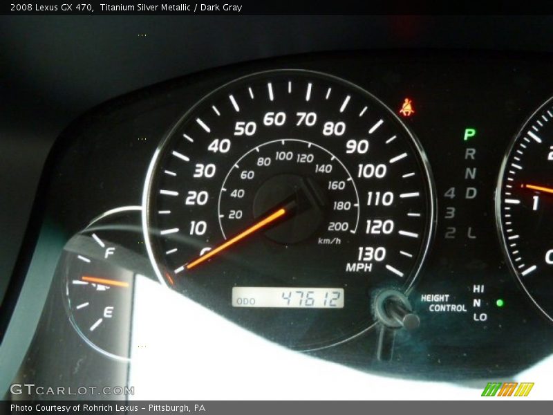Titanium Silver Metallic / Dark Gray 2008 Lexus GX 470