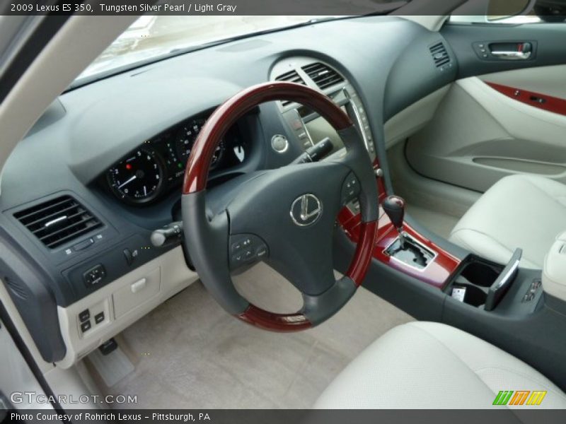 Tungsten Silver Pearl / Light Gray 2009 Lexus ES 350