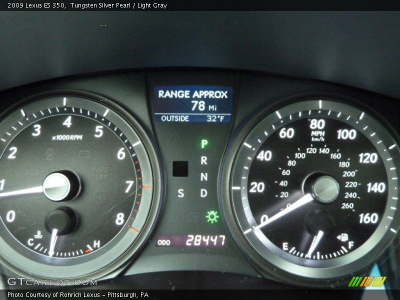 Tungsten Silver Pearl / Light Gray 2009 Lexus ES 350