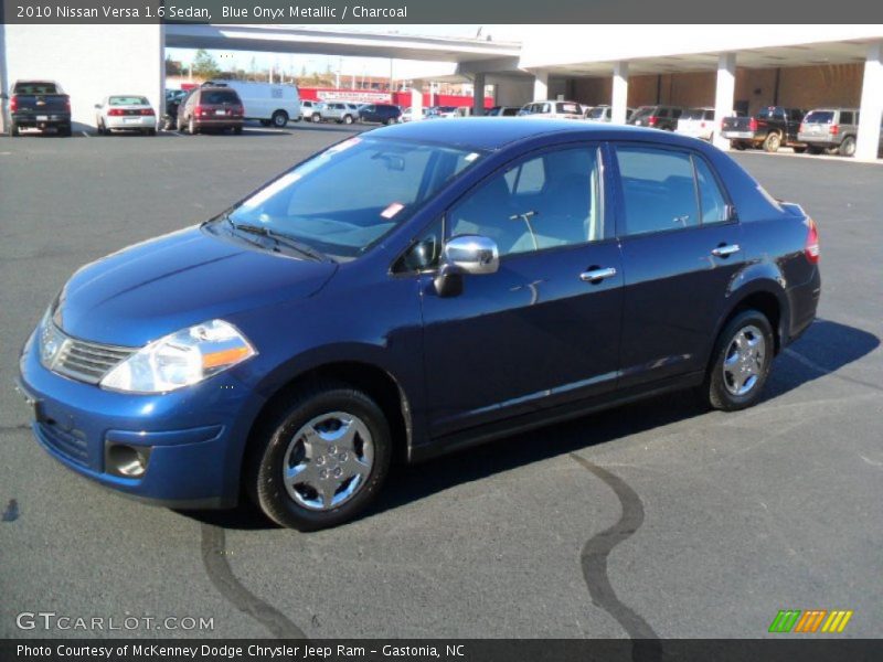 Blue Onyx Metallic / Charcoal 2010 Nissan Versa 1.6 Sedan