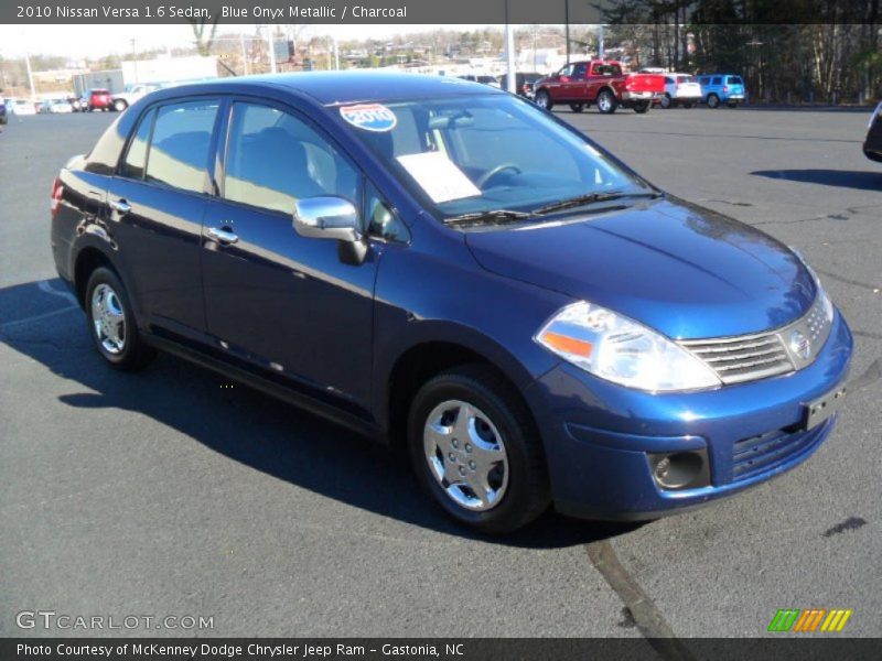 Blue Onyx Metallic / Charcoal 2010 Nissan Versa 1.6 Sedan