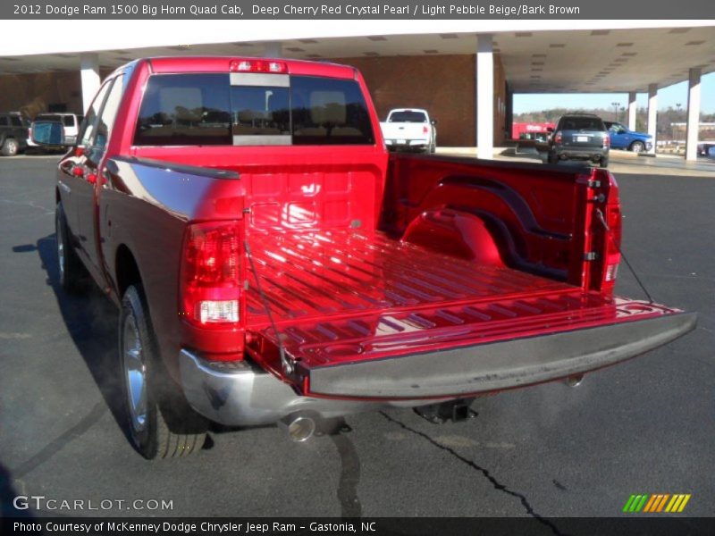 Deep Cherry Red Crystal Pearl / Light Pebble Beige/Bark Brown 2012 Dodge Ram 1500 Big Horn Quad Cab