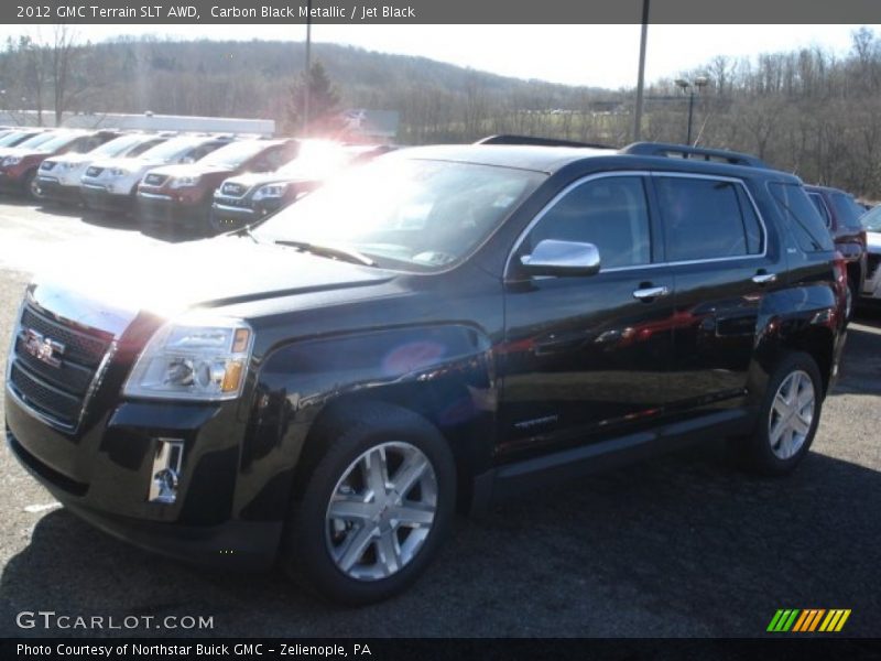 Carbon Black Metallic / Jet Black 2012 GMC Terrain SLT AWD