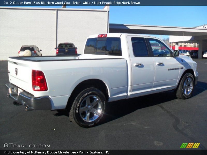 Bright White / Light Pebble Beige/Bark Brown 2012 Dodge Ram 1500 Big Horn Quad Cab