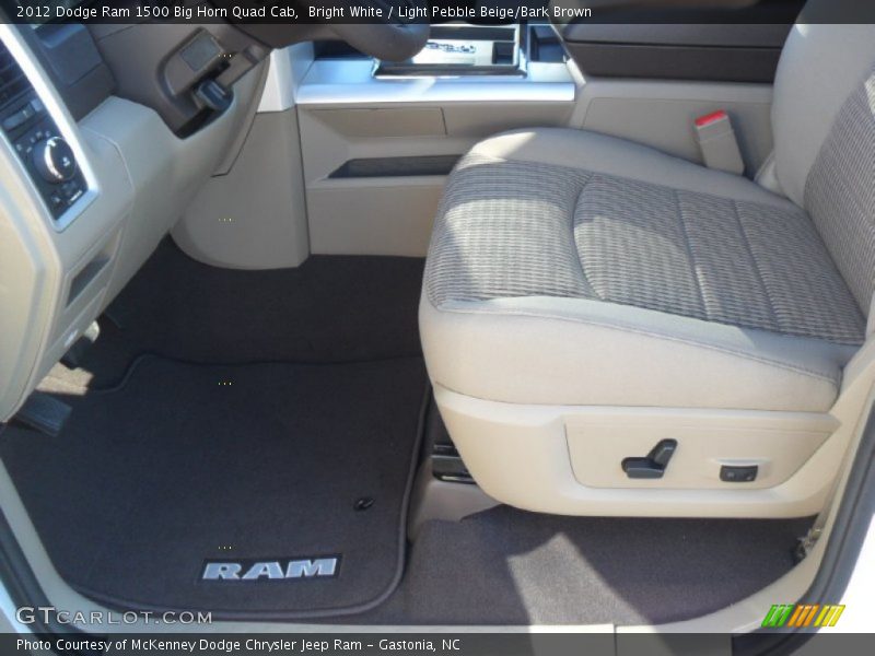 Bright White / Light Pebble Beige/Bark Brown 2012 Dodge Ram 1500 Big Horn Quad Cab