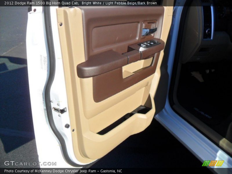 Bright White / Light Pebble Beige/Bark Brown 2012 Dodge Ram 1500 Big Horn Quad Cab