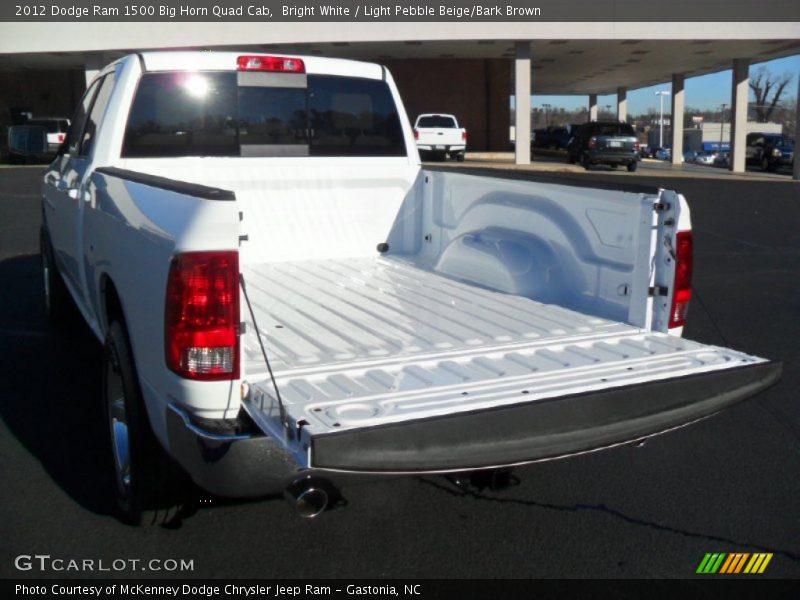 Bright White / Light Pebble Beige/Bark Brown 2012 Dodge Ram 1500 Big Horn Quad Cab