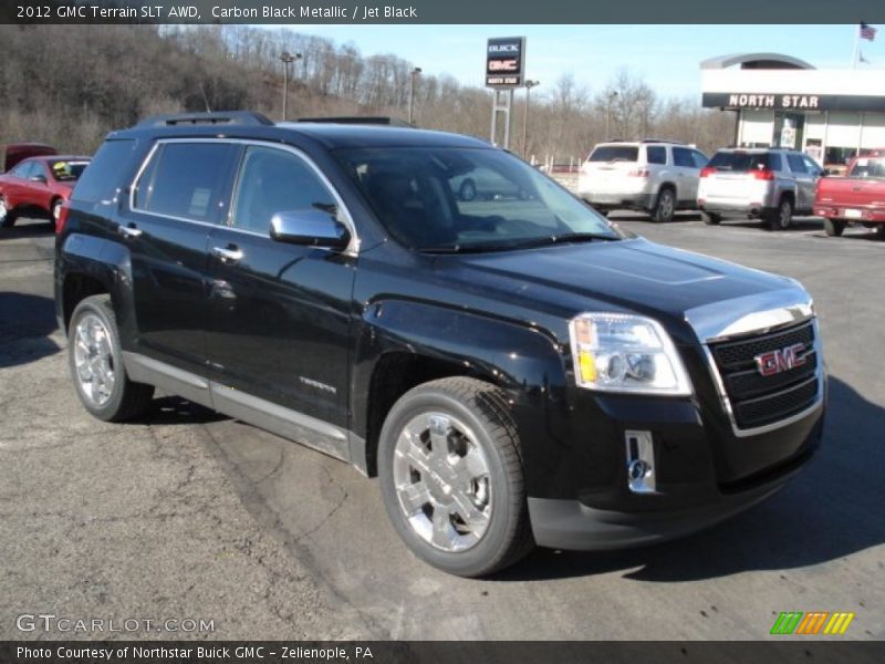Carbon Black Metallic / Jet Black 2012 GMC Terrain SLT AWD