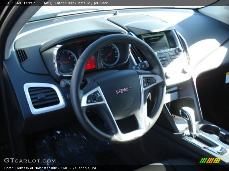 Carbon Black Metallic / Jet Black 2012 GMC Terrain SLT AWD