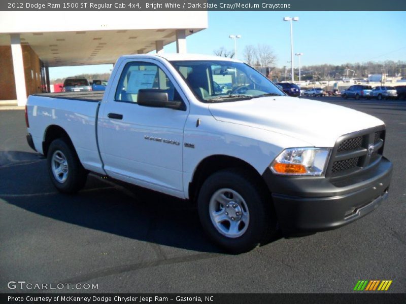 Bright White / Dark Slate Gray/Medium Graystone 2012 Dodge Ram 1500 ST Regular Cab 4x4