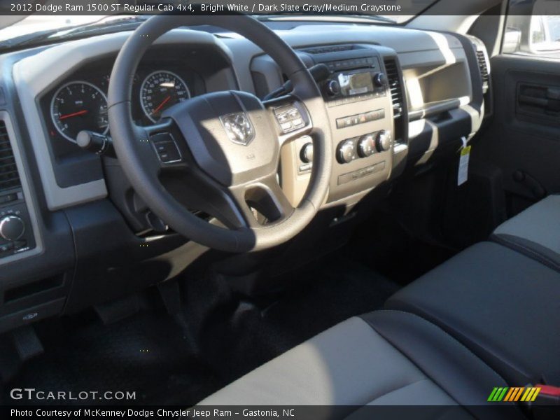 Bright White / Dark Slate Gray/Medium Graystone 2012 Dodge Ram 1500 ST Regular Cab 4x4