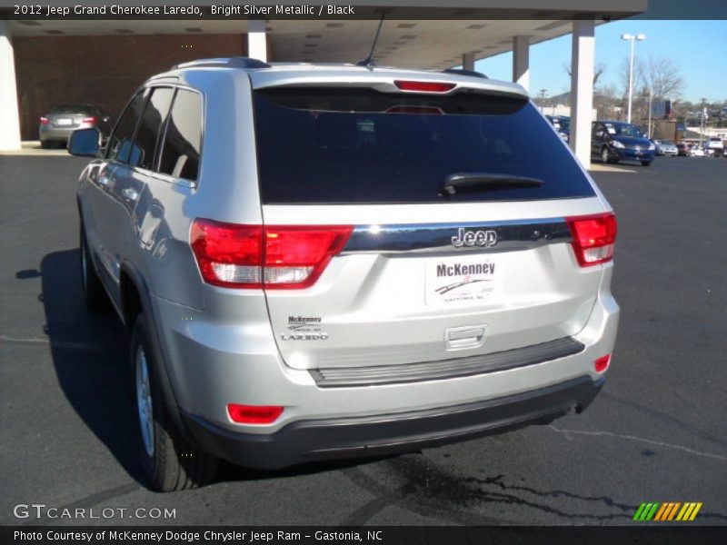 Bright Silver Metallic / Black 2012 Jeep Grand Cherokee Laredo