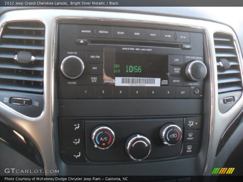 Bright Silver Metallic / Black 2012 Jeep Grand Cherokee Laredo