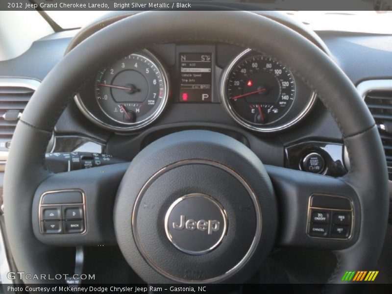 Bright Silver Metallic / Black 2012 Jeep Grand Cherokee Laredo