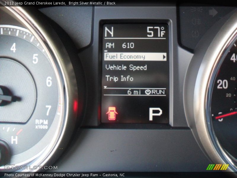 Bright Silver Metallic / Black 2012 Jeep Grand Cherokee Laredo