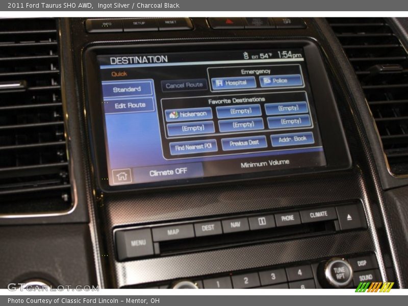 Ingot Silver / Charcoal Black 2011 Ford Taurus SHO AWD