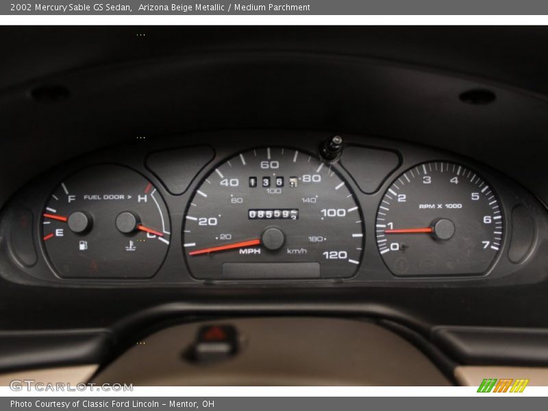 Arizona Beige Metallic / Medium Parchment 2002 Mercury Sable GS Sedan