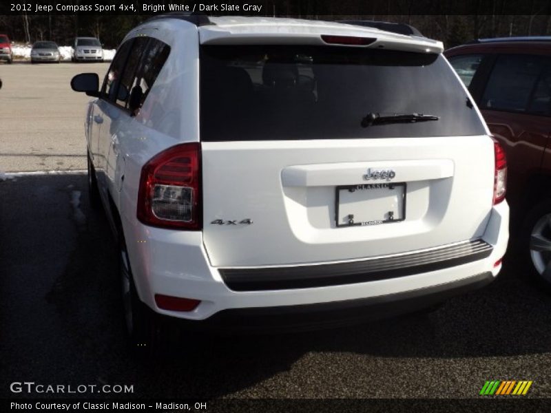 Bright White / Dark Slate Gray 2012 Jeep Compass Sport 4x4