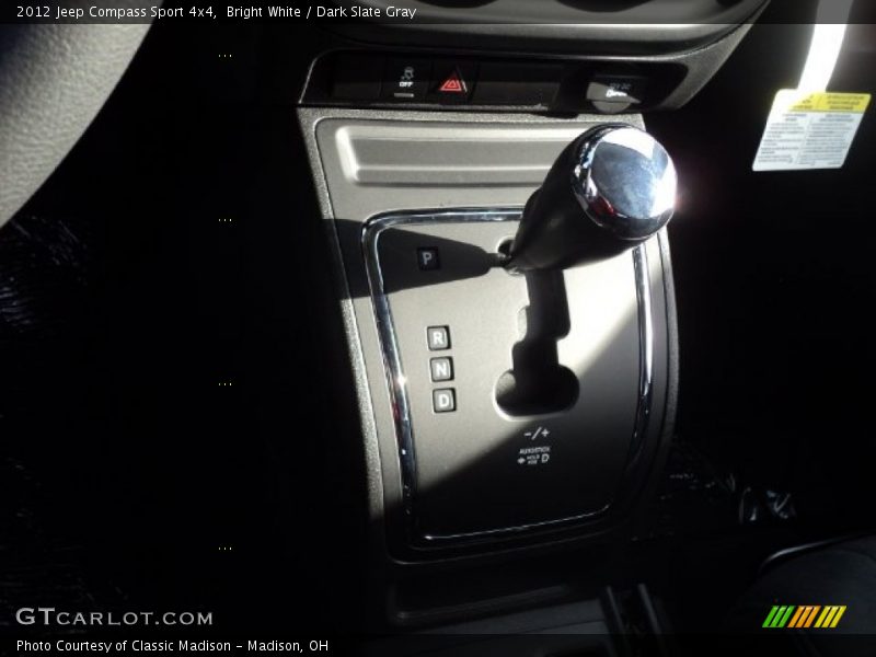 Bright White / Dark Slate Gray 2012 Jeep Compass Sport 4x4