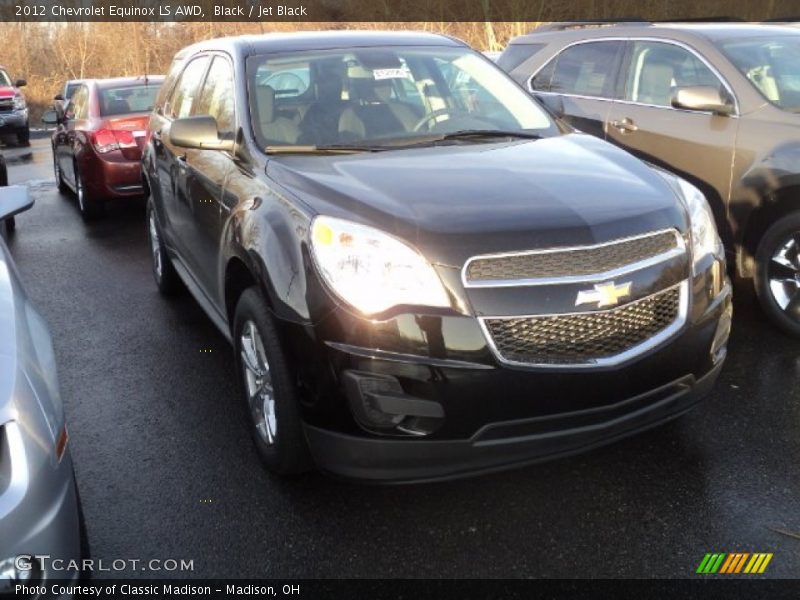 Black / Jet Black 2012 Chevrolet Equinox LS AWD