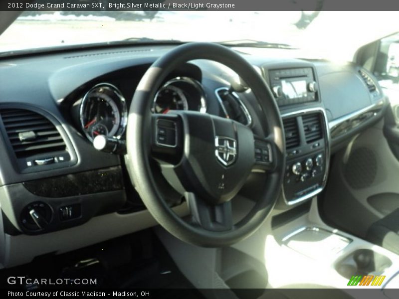 Bright Silver Metallic / Black/Light Graystone 2012 Dodge Grand Caravan SXT