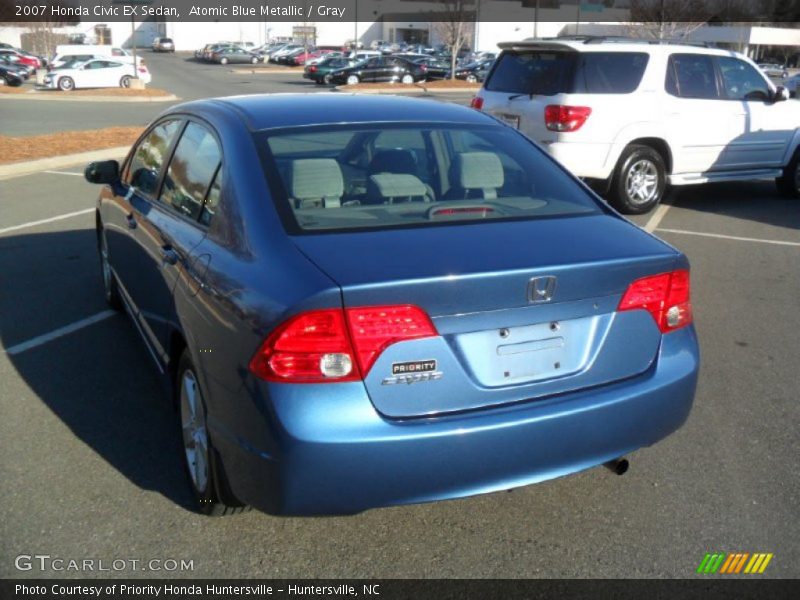 Atomic Blue Metallic / Gray 2007 Honda Civic EX Sedan