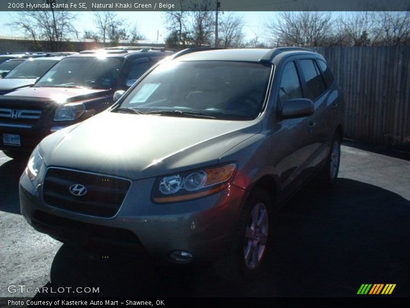 Natural Khaki Green / Beige 2008 Hyundai Santa Fe SE