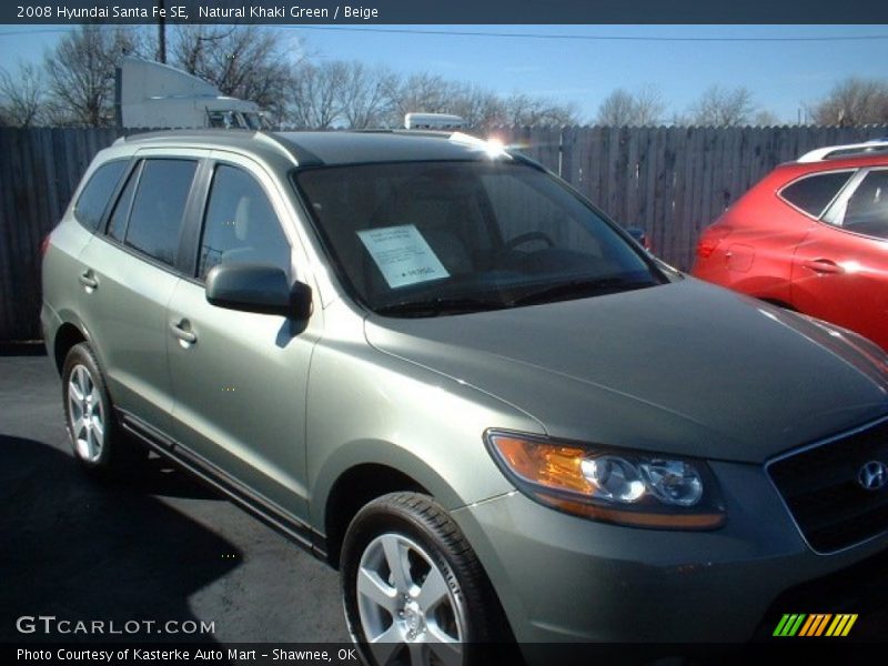 Natural Khaki Green / Beige 2008 Hyundai Santa Fe SE