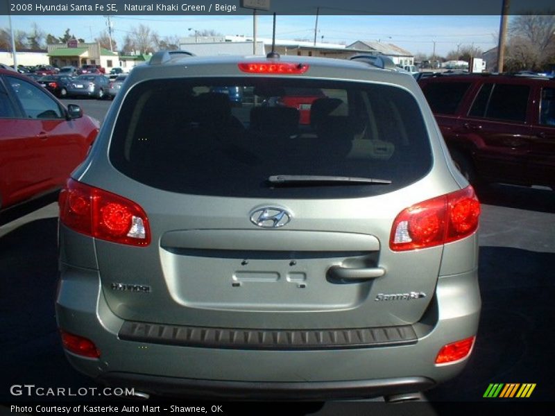 Natural Khaki Green / Beige 2008 Hyundai Santa Fe SE