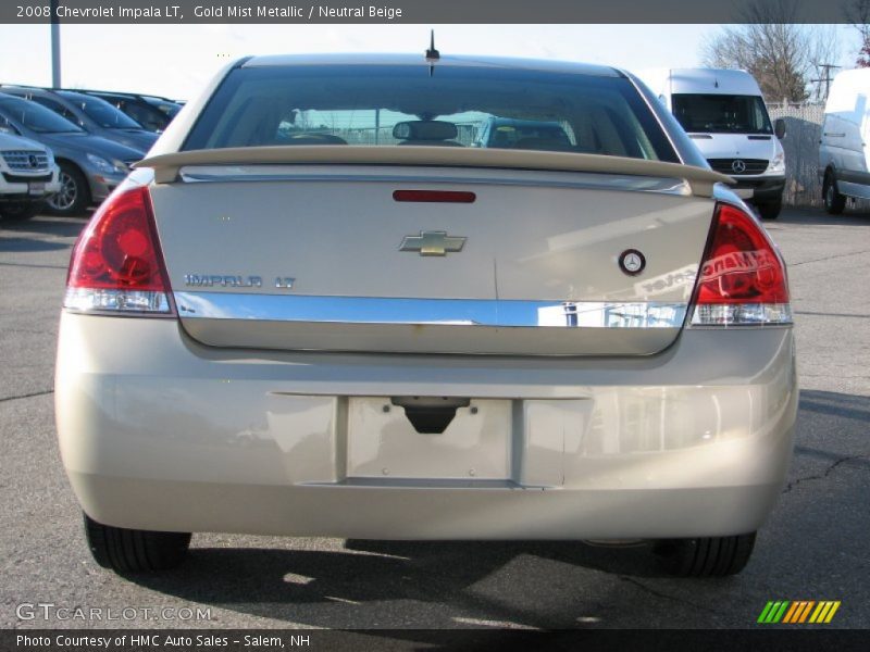 Gold Mist Metallic / Neutral Beige 2008 Chevrolet Impala LT
