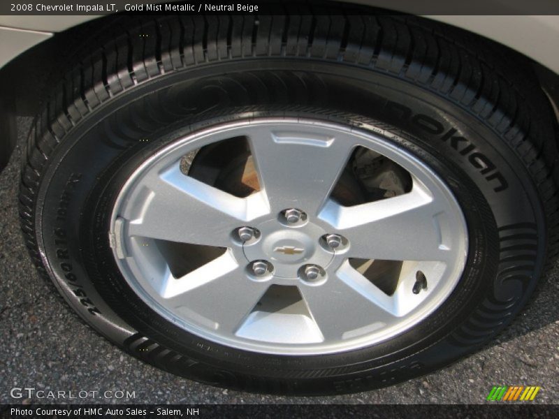 Gold Mist Metallic / Neutral Beige 2008 Chevrolet Impala LT