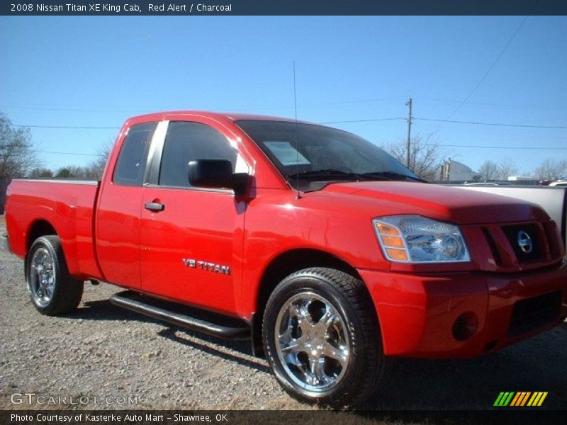 Red Alert / Charcoal 2008 Nissan Titan XE King Cab