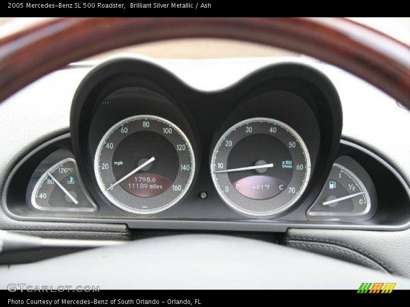 Brilliant Silver Metallic / Ash 2005 Mercedes-Benz SL 500 Roadster