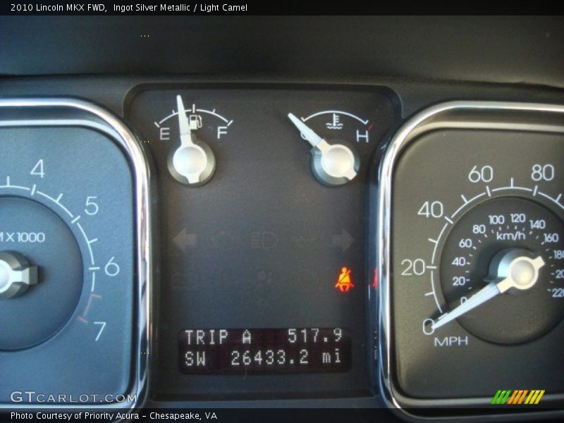 Ingot Silver Metallic / Light Camel 2010 Lincoln MKX FWD